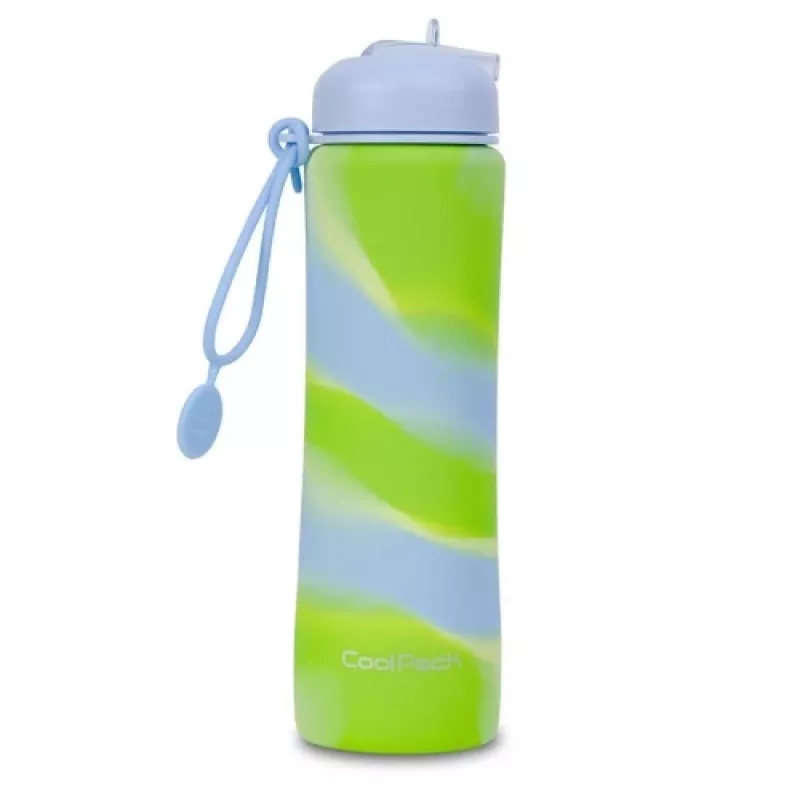Drinkfles cool pack siliconen drinkfles Z14770 600 ml meisjes blauw