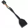 Silverstone G11303050-RT - USB 3.0 - USB 2.0 - mannelijk/vrouwelijk - zwart (G11303050-RT)
