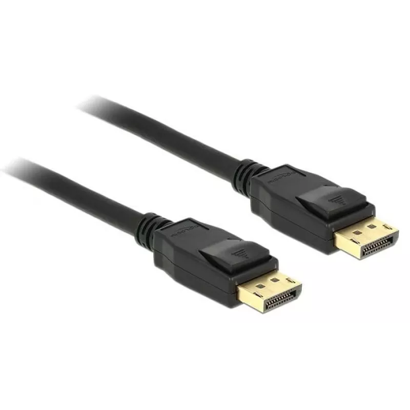 Delock - DisplayPort-kabel - DisplayPort (M) naar DisplayPort (M) - 3 m - vergrendeld - zwart