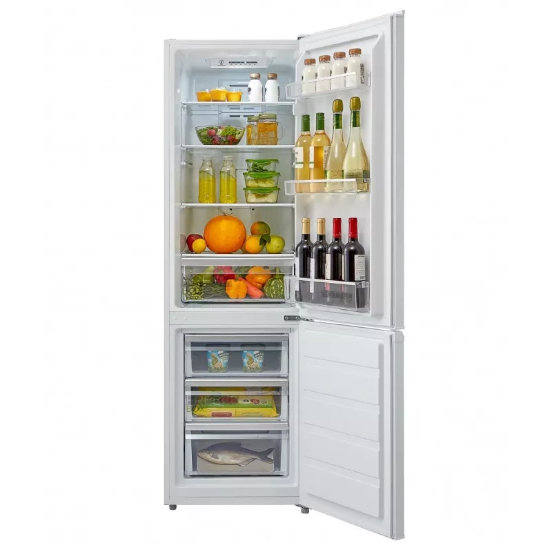 Vrijstaande combi-koelkast Midea MDRB380FGE01A, 270 L, No Frost, 180 cm, 41 dB, energie-efficiëntieklasse E, wit
