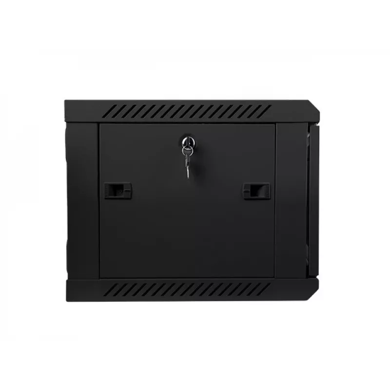 Lanberg WF01-6406-10B 19-inch wandkast, 6U, 600x450x368 mm, glazen deur, 60 kg, zwart