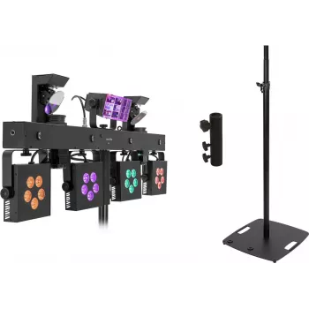 EUROLITE LED-lichtset KLS Scan Pro Next Compact met BPS-3 zwarte luidsprekerstandaard
