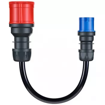 go-e adapterset Gemini flex 22 kW. Kabellengte: zwart, aansluiting1 vormfactor: recht, aansluiting2 vormfactor: recht. Maximale bedrijfsstroom (driefasig