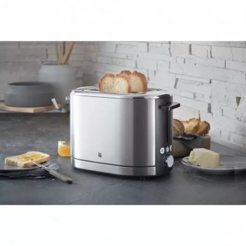 Broodrooster WMF Bueno Pro 6 — 2-snijds, 870 W, zilver/zwart
