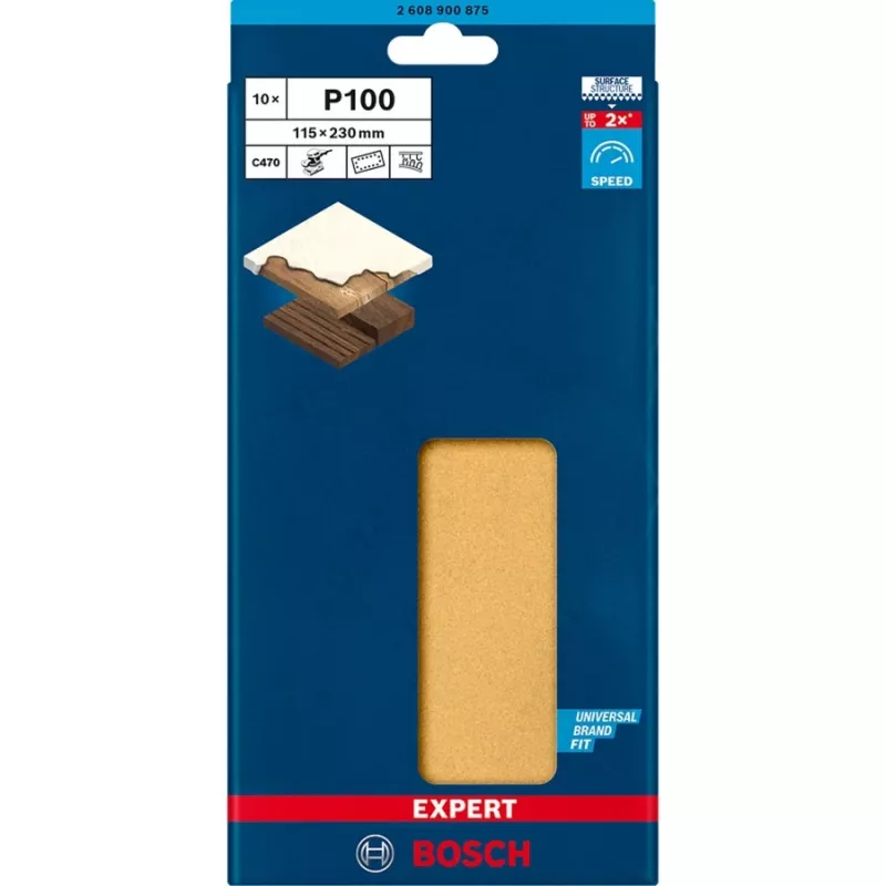 Bosch 2 608 900 875 handschuuraccessoire schuurplaat 10 stuks
