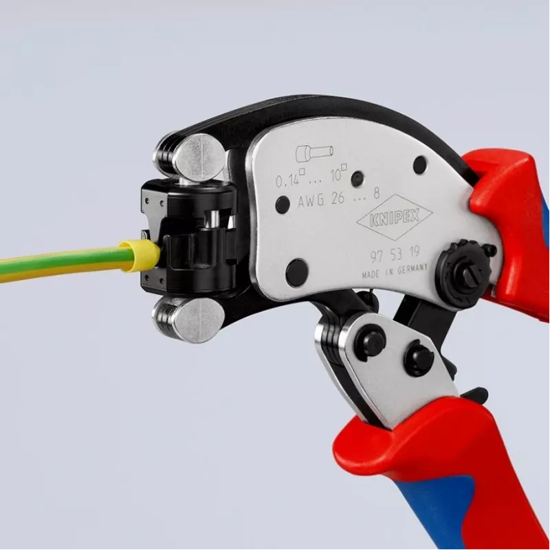 KNIPEX Twistor T zelfinstellende krimptang, adereindhulzen-krimptang