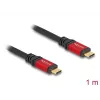 DeLOCK USB-kabel USB Type-C stekker naar stekker 10 Gbps PD 3.0 100 W 1 m rood metaal