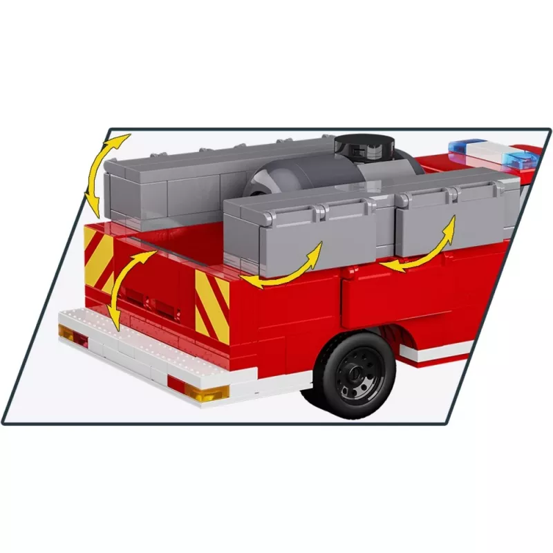 Bouwbaar constructiespeelgoed Cobi RAM 3500 brandweerwagen COBI-24612 2-in-1 modelset