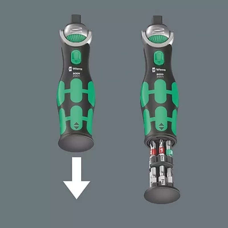 Wera Zyklop 8009 Pocket Imperial set 1 - ratelschroevendraaier met bitset