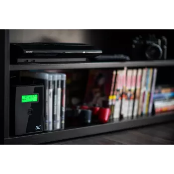 Green Cell UPS01LCD UPS noodstroomvoorziening Line-Interactive 0,6 kVA 360 W 2 stopcontacten