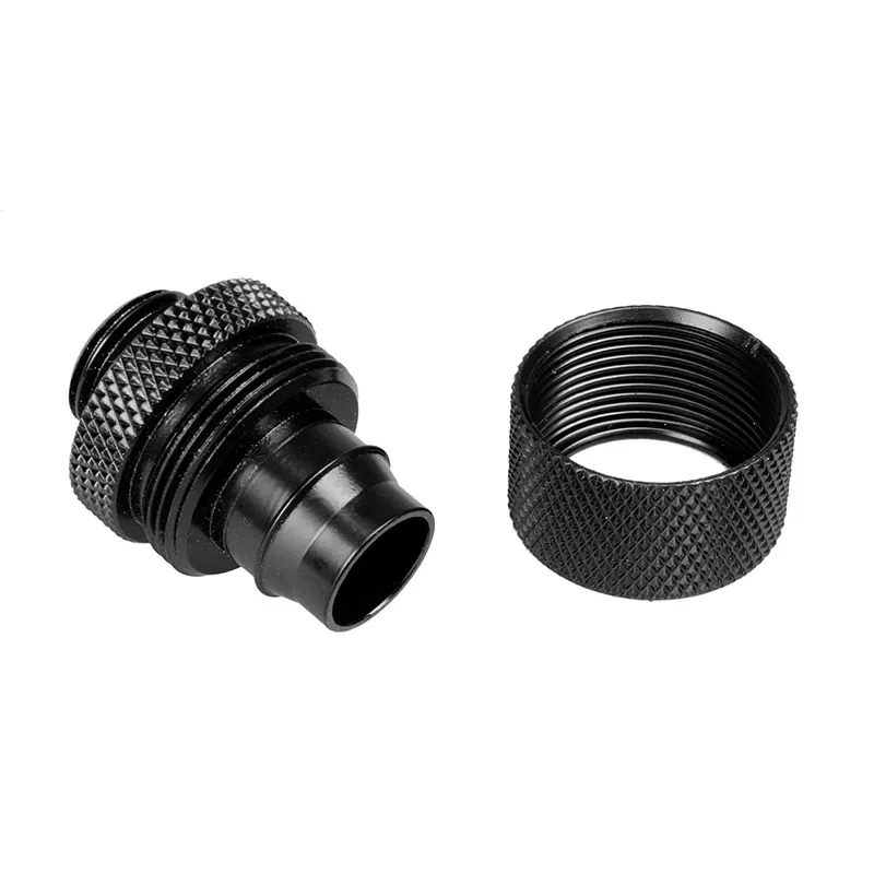 Compressieaansluiting Bitspower G1/4 inch buitendraad naar 16/11 mm recht — mat zwart