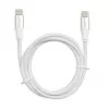 USB-C-naar-USB-C-kabel IBOX IKUTC1W 1 m, USB 2.0, 3 A, wit, textielvlechtwerk