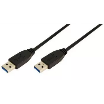 Logilink - USB-kabel - 9-pins USB Type-A (M) - 9-pins USB Type-A (M) - 2 m (USB / USB 2.0 / USB 3.0) - gegoten - zwart (CU0039)