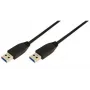 Logilink - USB-kabel - 9-pins USB Type-A (M) - 9-pins USB Type-A (M) - 2 m (USB / USB 2.0 / USB 3.0) - gegoten - zwart (CU0039)