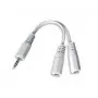 Audio-splitterkabel 3,5 mm / 10 cm wit CCA-415W Gembird