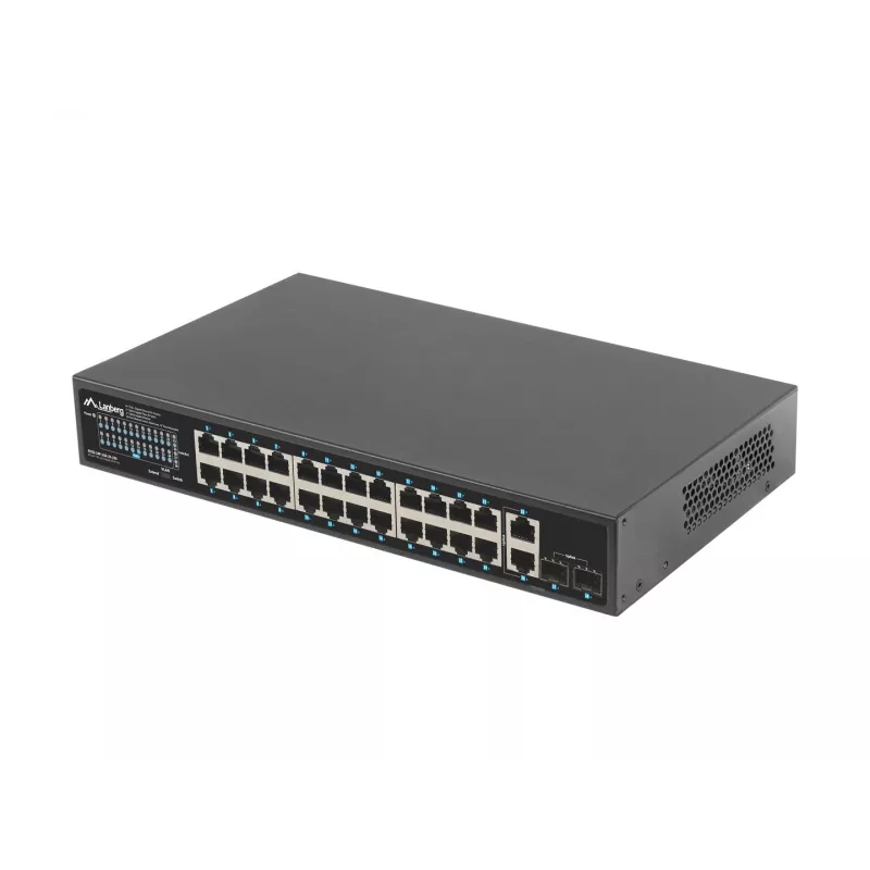 Unmanaged switch Lanberg RSGE-24P-2GE-2S-250 24 poorten rackmontage