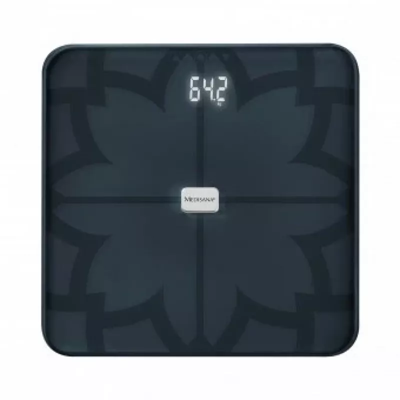 Medisana BS 450 lichaamsanalyseweegschaal, max 180kg, zwart, Bluetooth, ITO-sensoren (40510)