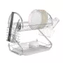Afwasrek Maestro MR-1025-38, gelakt staal, dubbele constructie, 38 cm, chroomoppervlak
