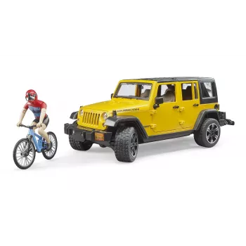 Jeep-speelgoed BRUDER 02543 voor mountainbike- en fietsersthema, ABS, meerkleurig, vanaf 4 jaar
