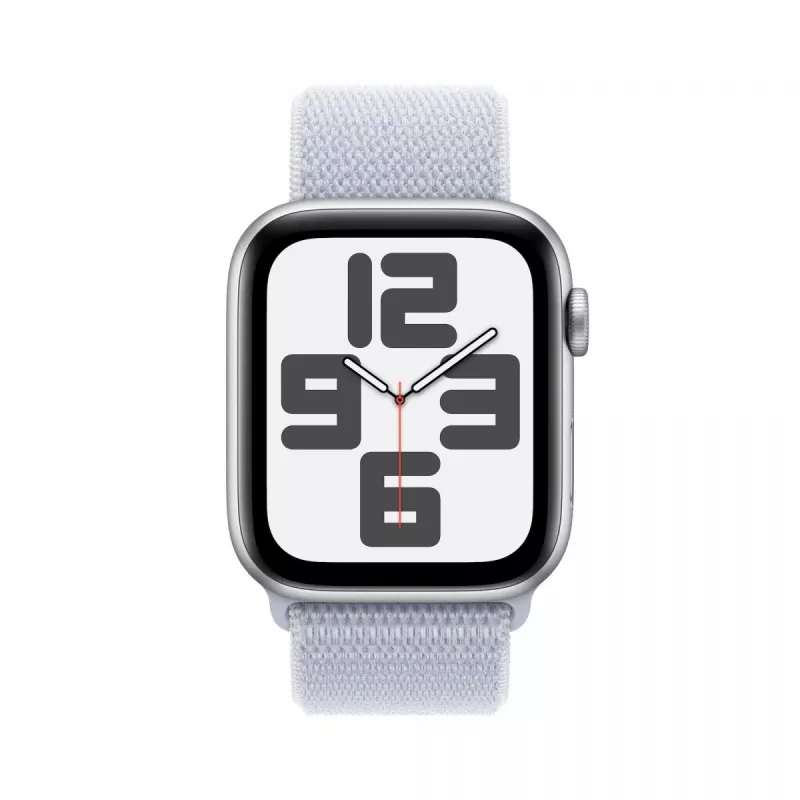 Watch SE GPS + Cellular 44 mm zilver aluminium behuizing met Blue Cloud sport loop