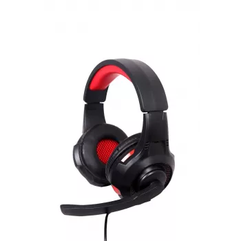 Bekabelde gaming-headset GEMBIRD GHS-U-5.1-01 — over-ear, 5.1-ondersteuning, 20–20.000 Hz, 2 m kabel, rood/zwart