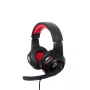 Bekabelde gaming-headset GEMBIRD GHS-U-5.1-01 — over-ear, 5.1-ondersteuning, 20–20.000 Hz, 2 m kabel, rood/zwart