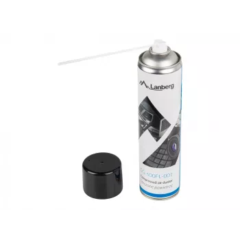 Persluchtspray LANBERG CG-600FL-001 — 600 ml, voor pc-reiniging, zwart/blauw/wit
