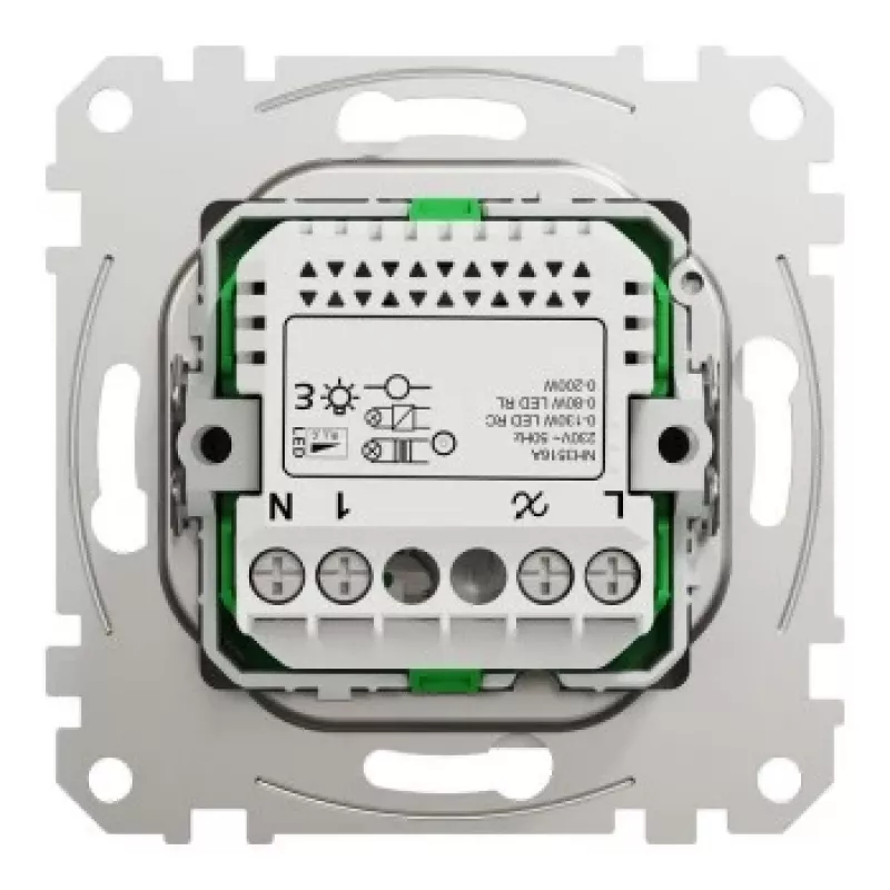 Draai-LED-dimmer Schneider Electric WDE002961, Multiwire, 200 W, wit