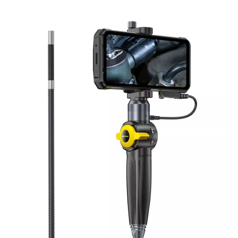 Ulefone uSmart E03 UF-EC03 endoscoopcamera, 1280x720 HD, in twee richtingen 180° bestuurbare sonde, 6 leds, IP67, 1 m halfstijve kabel