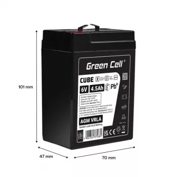 Batterij AGM VRLA 6V 4,5Ah IP54