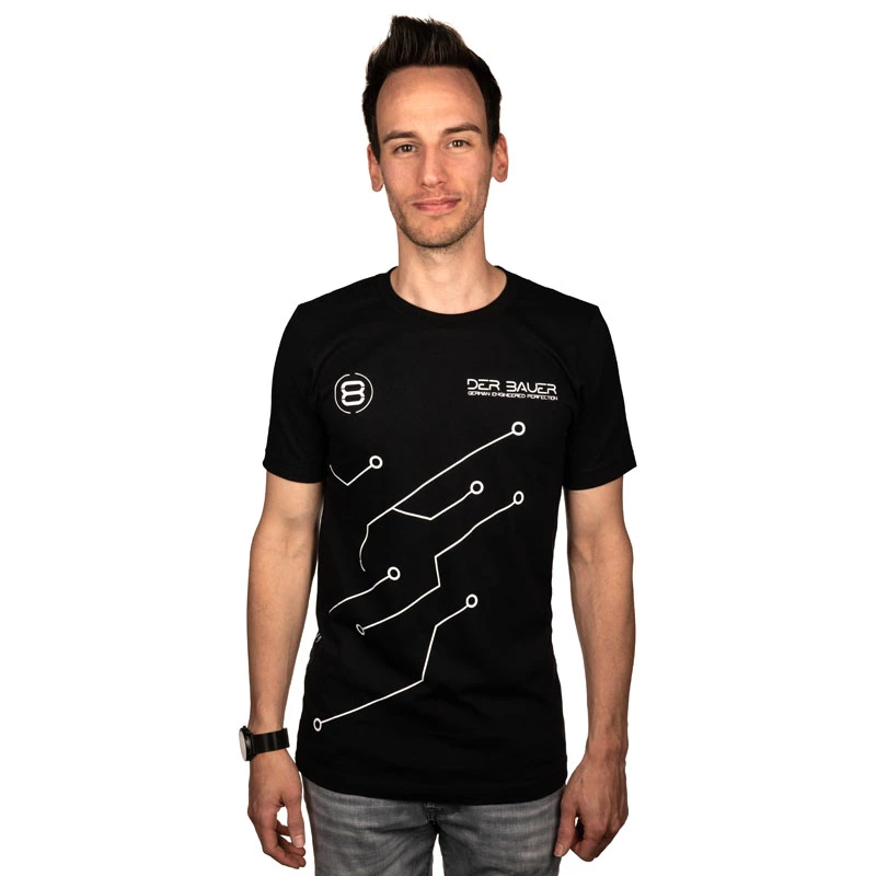 T-shirt der8auer PCB-Design maat S, der8auer merkbekleding