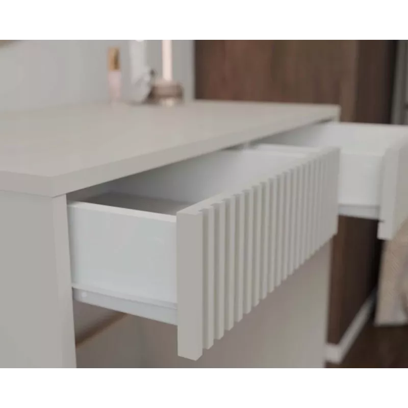Bureaublad e shop MARINA 2S slank KASZMIR — compact bureau met 2 laden, smal profiel
