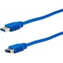 USB-kabel e+p CC 318/1 USB 3.2 Gen 1 1,5 m blauw