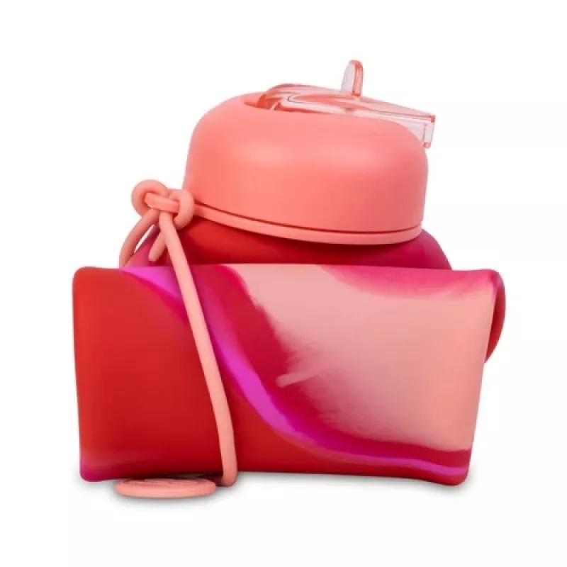 COOLPACK siliconen drinkfles Pump 600 ml meisjes roze