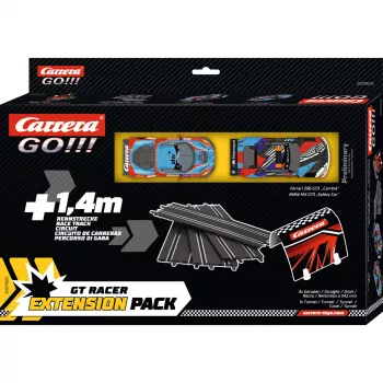 Racebaan-uitbreidingspakket CARRERA GO!!! GT Racer – extra racebaanlayout voor slotcar-set