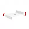 Maclean compacte kabelorganizer onder het bureau, max. belasting 5 kg, wit, MC-107 W
