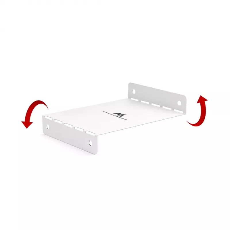 Maclean compacte kabelorganizer onder het bureau, max. belasting 5 kg, wit, MC-107 W