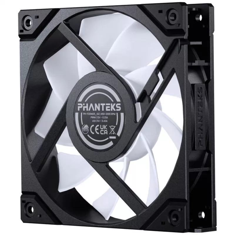 Phanteks M25 Gen2 120 mm PWM D-RGB ventilator 3-pack - zwart
