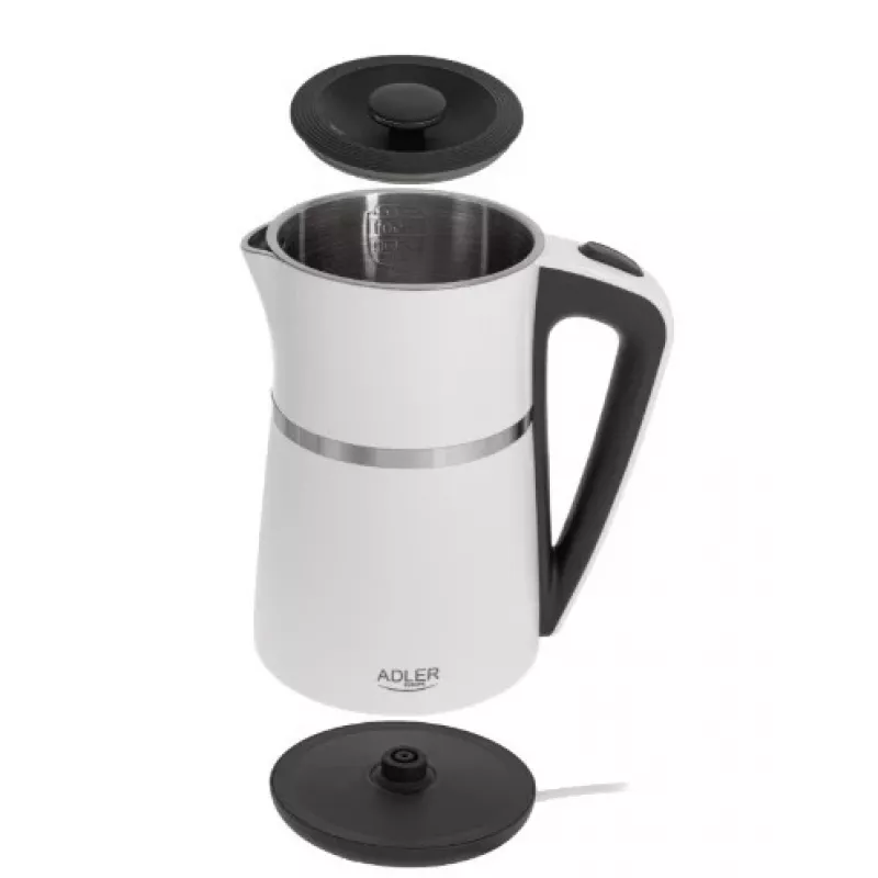 Waterkoker Adler 1,7 l 1355 W wit dubbelwandig
