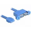 USB-kabel DeLOCK 82941 USB 3.2 Gen 1 0,45 m 2 x USB A blauw
