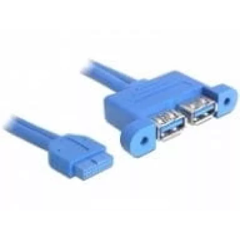USB-kabel DeLOCK 82941 USB 3.2 Gen 1 0,45 m 2 x USB A blauw
