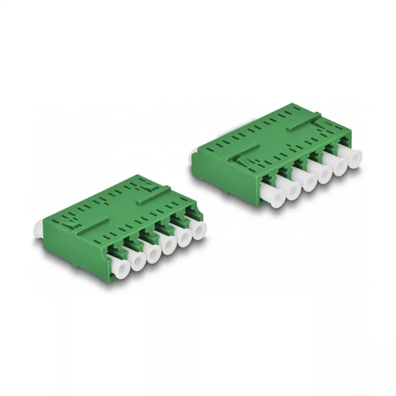 DeLOCK glasvezelkoppeling HD LC hexaplex bus naar LC hexaplex bus groen