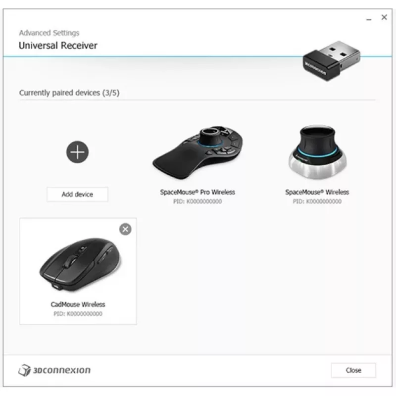 3DCONNEXION universele ontvanger