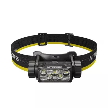 Nitecore HC70 UHE hoofdlamp, 1600 lm, 6 LED's, IP68, oplaadbaar via USB, aluminium, 172 g, zwart