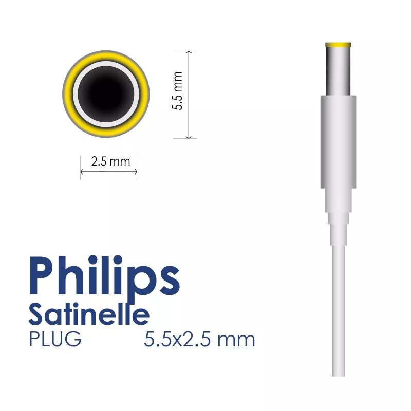 Akyga AK-PD-04 voeding voor Philips Satinelle epilator, 4,7 V, 300 mA, 1,41 W, 1,8 m, wit