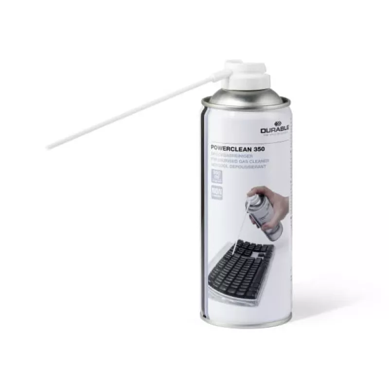 Durable Powerclean 350 - persluchtspray - transparant