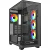 ELITE SHARK CA500, tower-behuizing zwart, 2x gehard glas