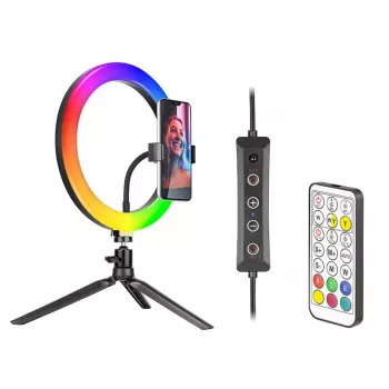 Ringlamp RGB 26 cm met statief
