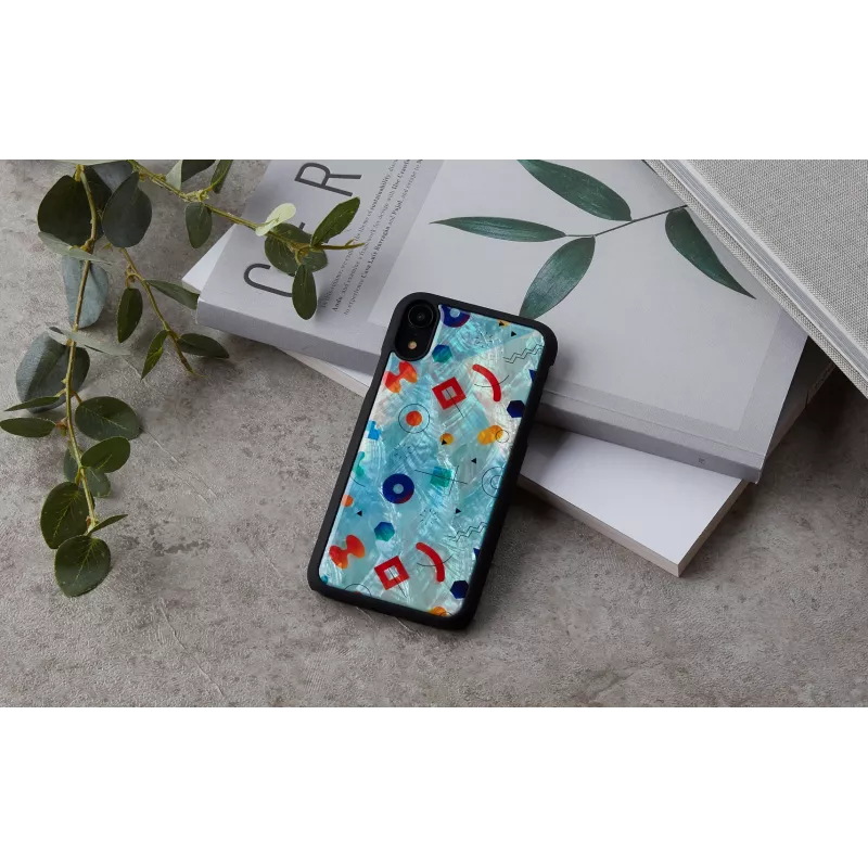 Beschermhoes iKins voor iPhone XR – zwart Poppin Rock-design