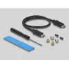 SSD-behuizing DeLOCK externe USB Type-C-combobehuizing voor M.2 NVMe PCIe of SATA SSD
